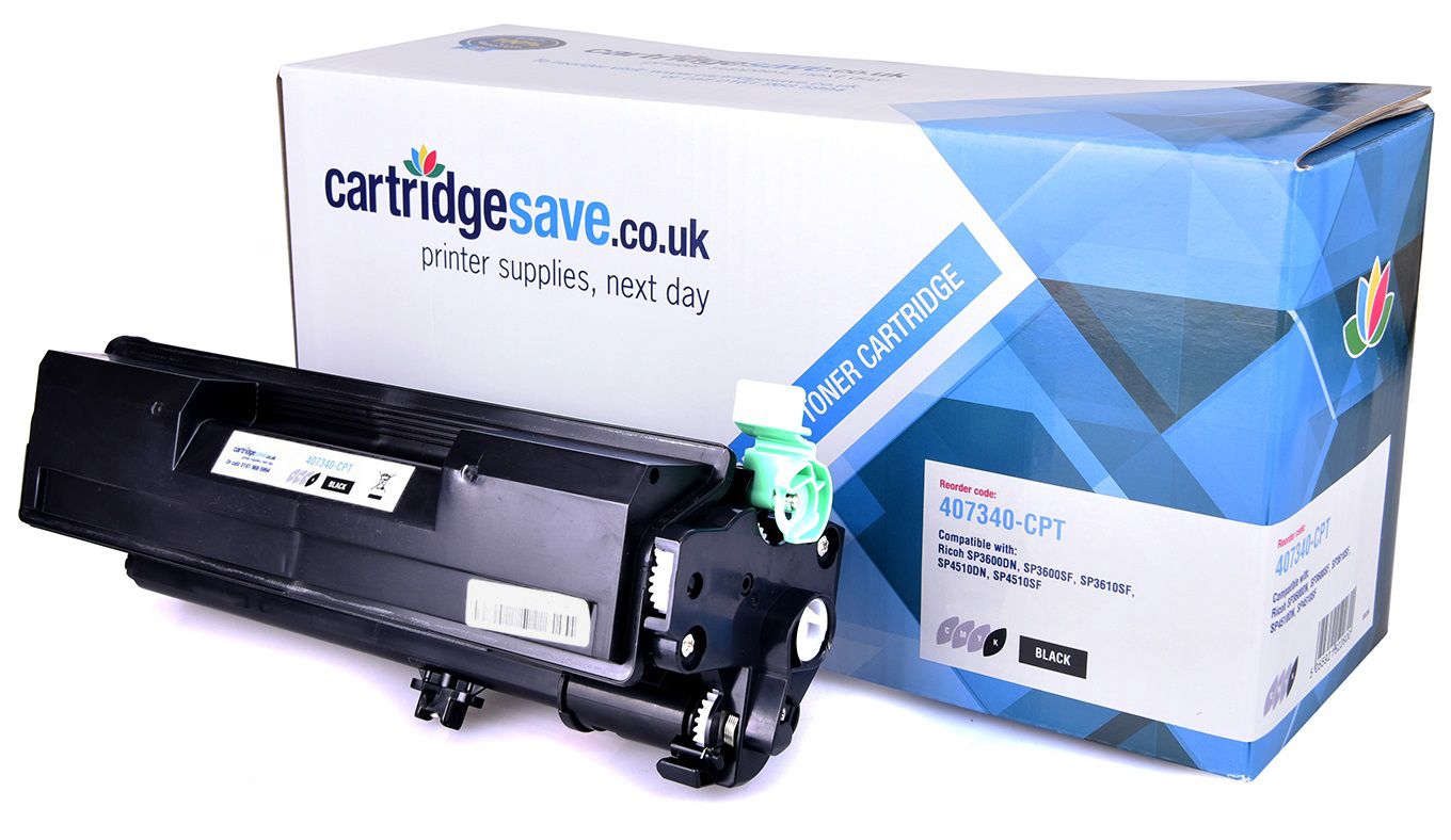 Compatible Black 407340 Ricoh Toner Cartridge