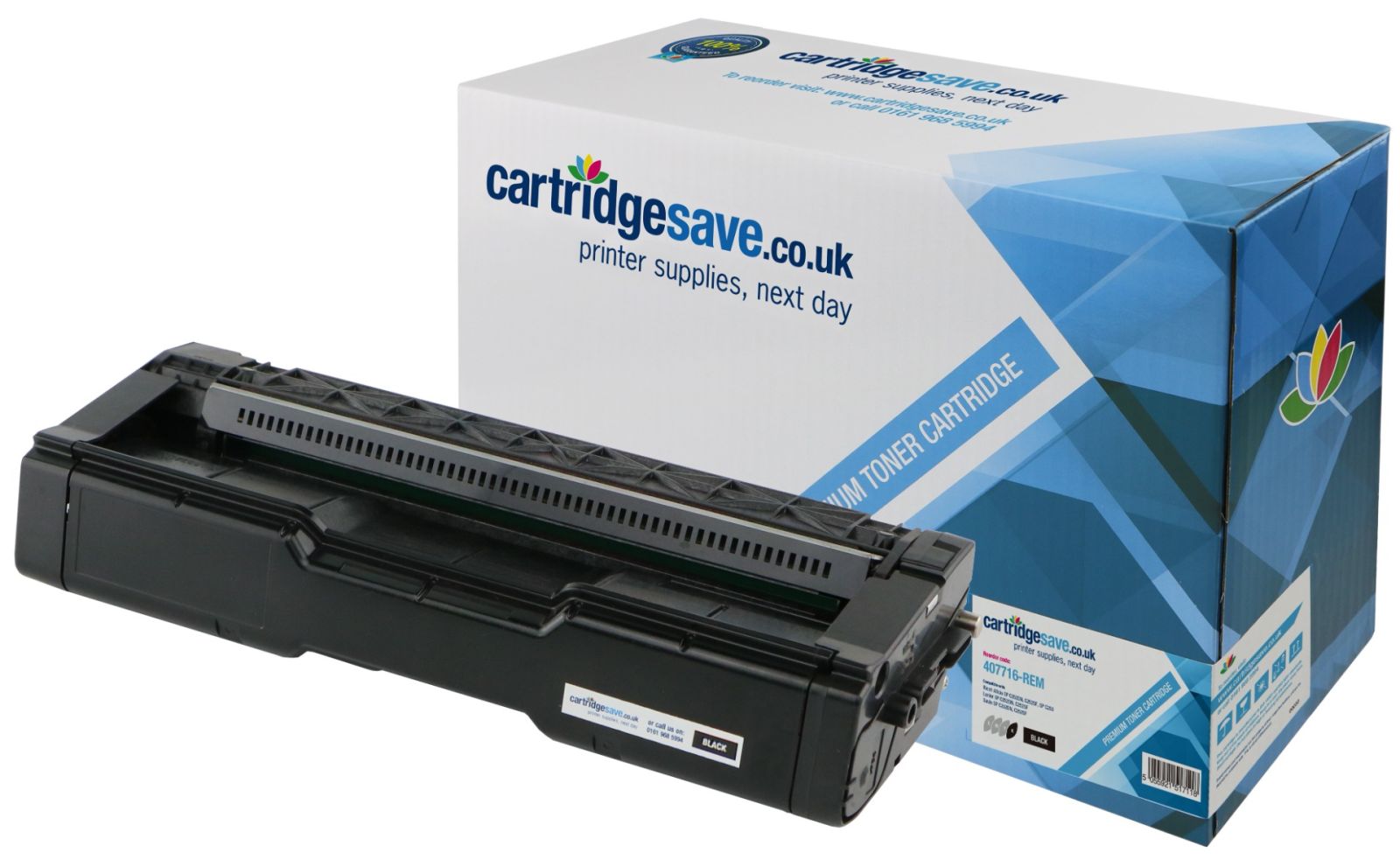 Compatible Ricoh 407716 Black Toner Cartridge