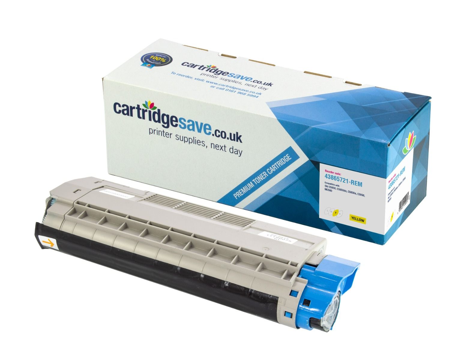 Compatible Oki 43865721 Yellow Toner Cartridge