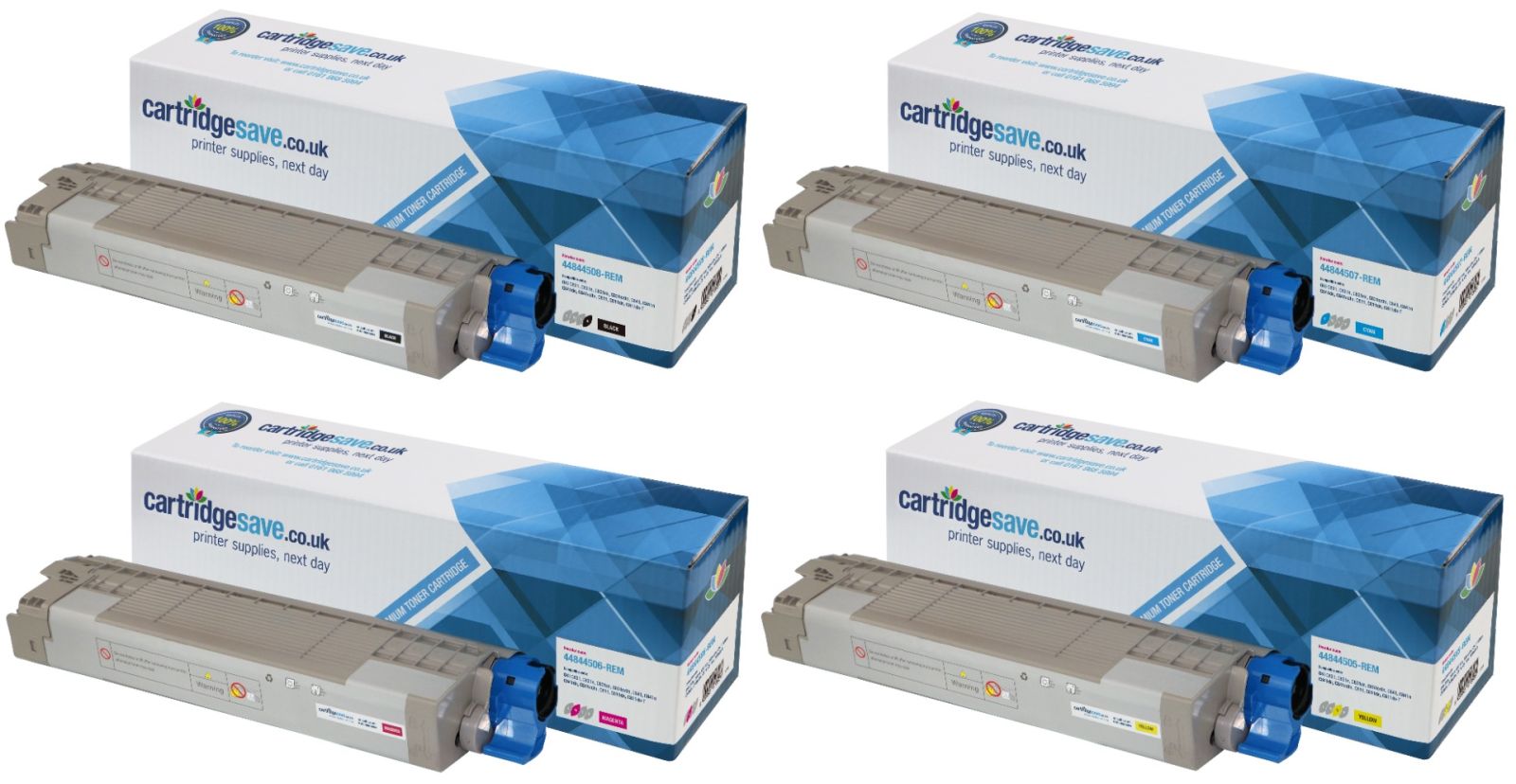 Compatible OKI 4484450 4 Colour Toner Cartridge Multipack