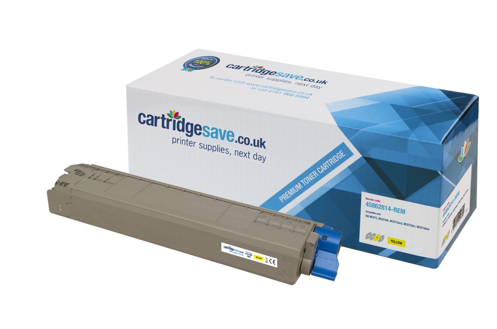 Compatible Oki 45862814 High Capacity Yellow Toner Cartridge