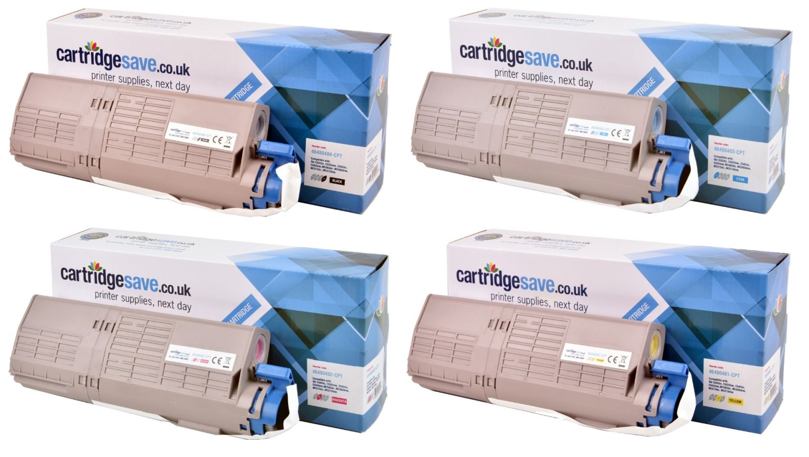 Compatible Oki 4649040 4 Colour Toner Cartridge Multipack