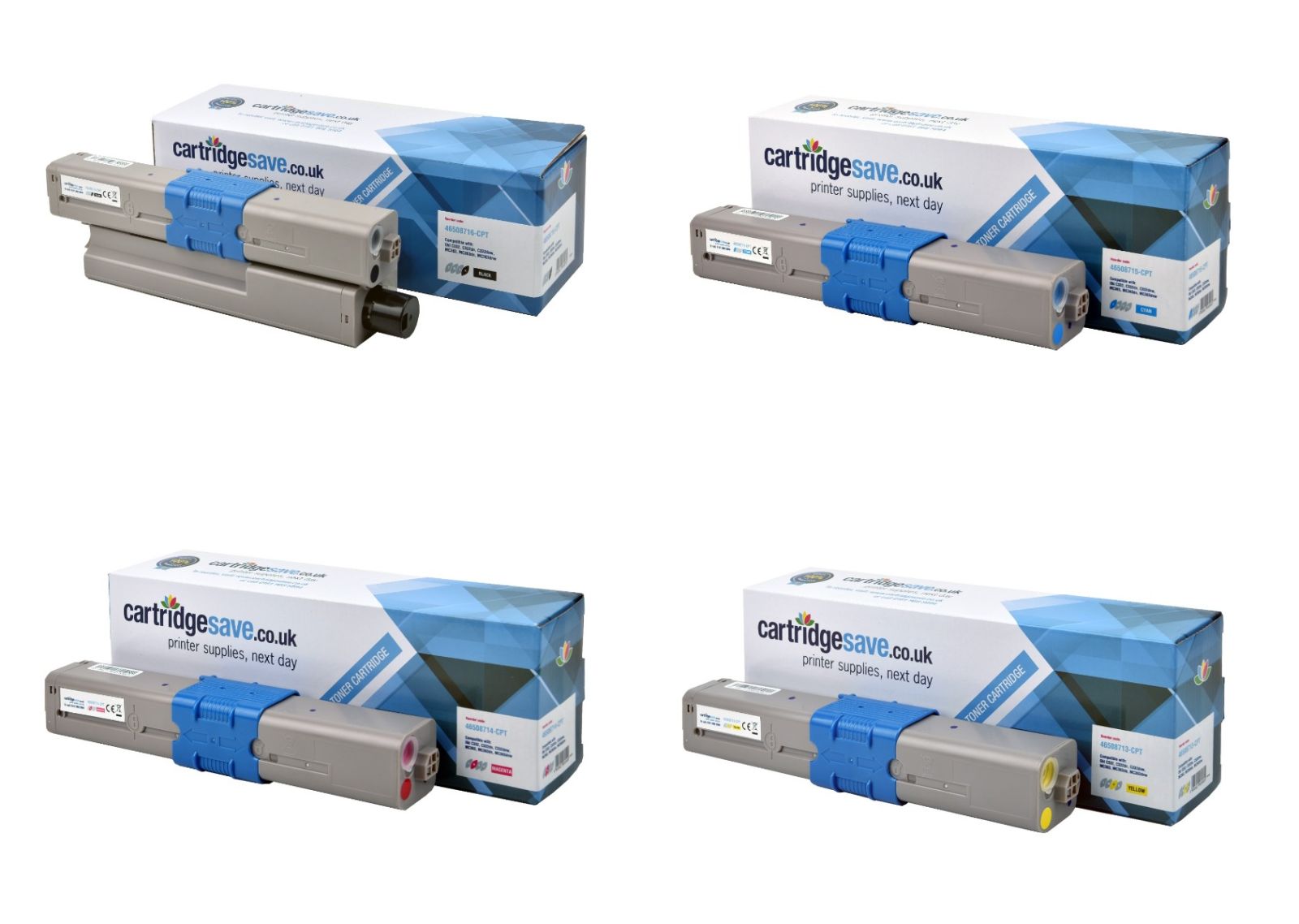 Compatible Oki 4650871 4 Colour Toner Cartridge Multipack