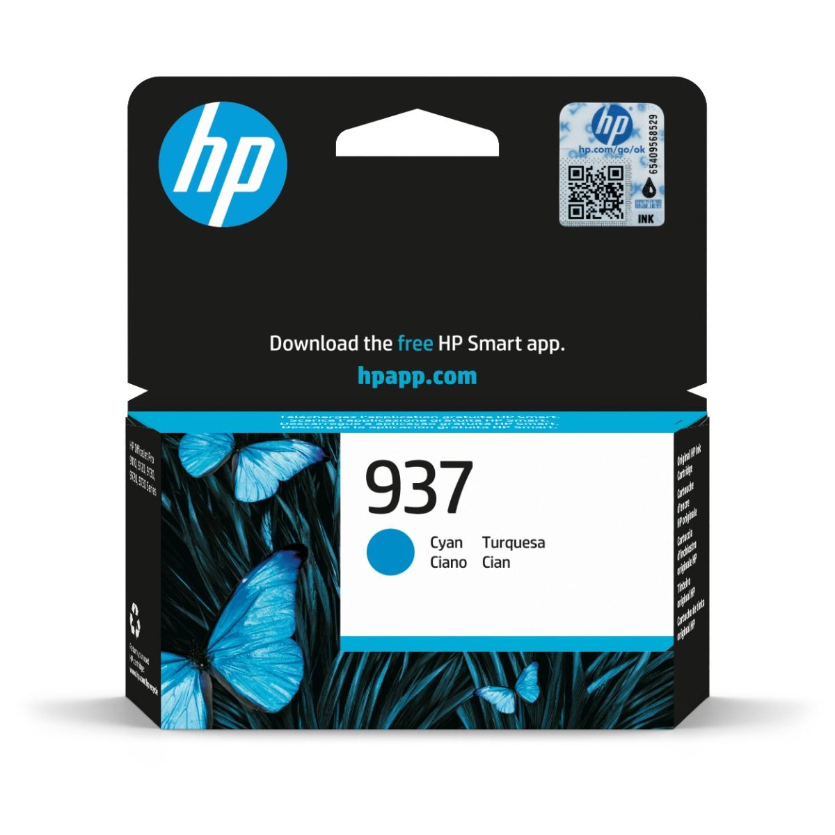 HP 937 Cyan Ink Cartridge - (4S6W2NE)