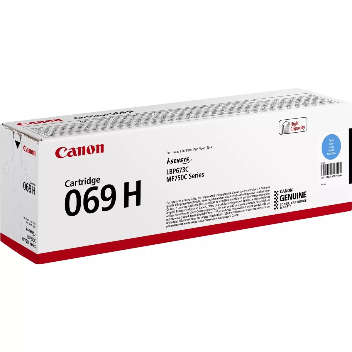 Canon 069H High Capacity Cyan Toner Cartridge (5097C002)