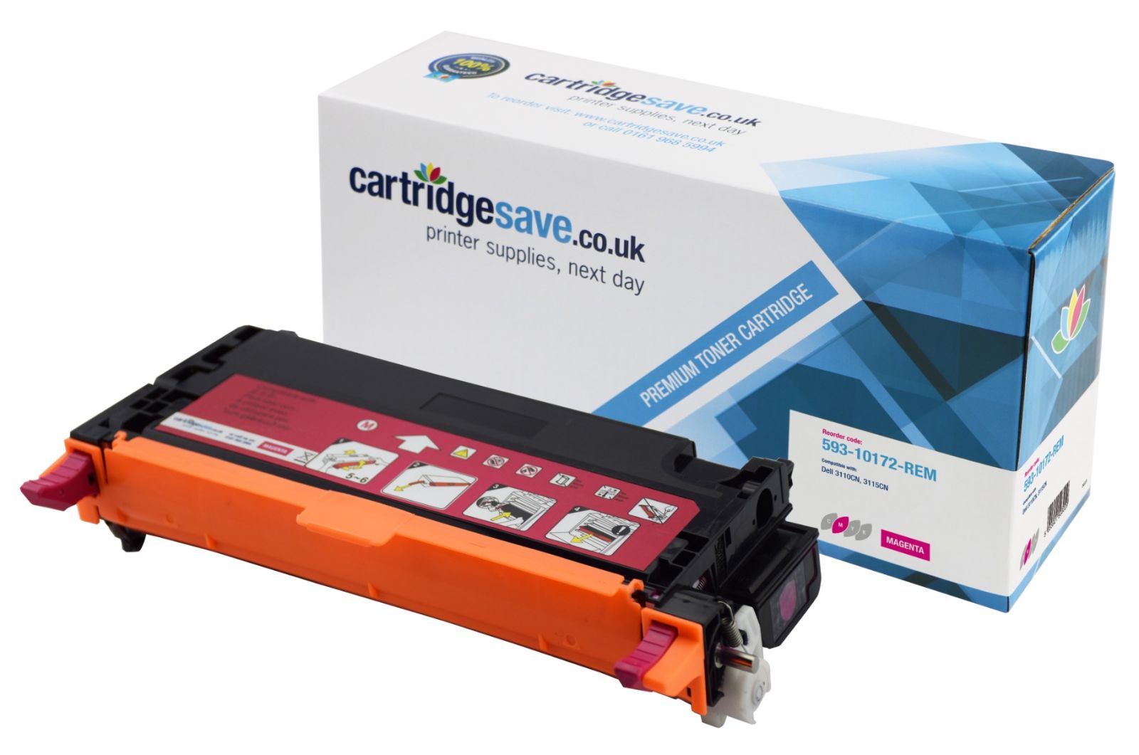 Compatible Dell MW566 High Capacity Magenta Toner Cartridge - (593-10172)