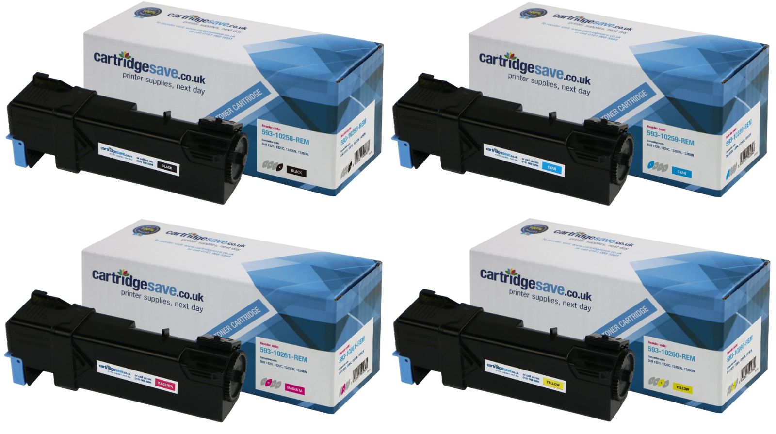 Compatible Dell 593-102 High Capacity 4 Colour Toner Cartridge Multipack