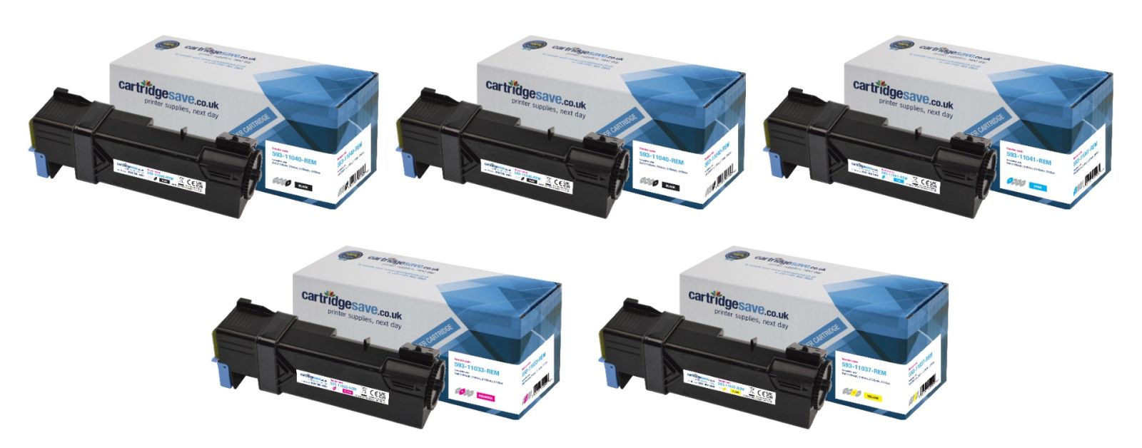 Compatible Dell 593-110 High Capacity 5 Colour Toner Cartridge Multipack