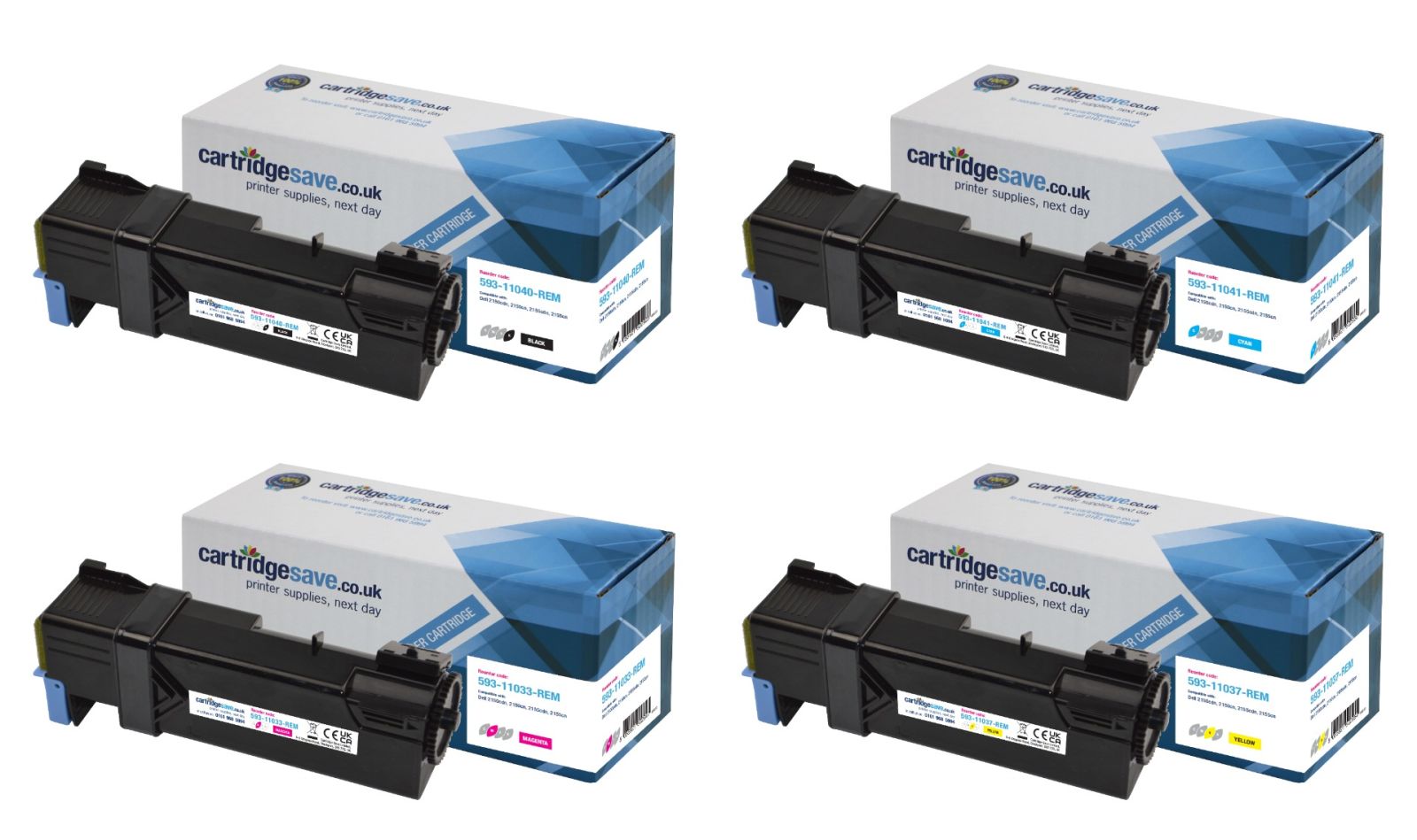 Compatible Dell 593-110 High Capacity 4 Colour Toner Cartridge Multipack