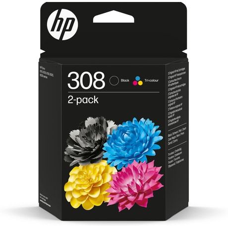 HP 308 Black & Tri-Colour Ink Cartridge Multipack (6L6S6UE)