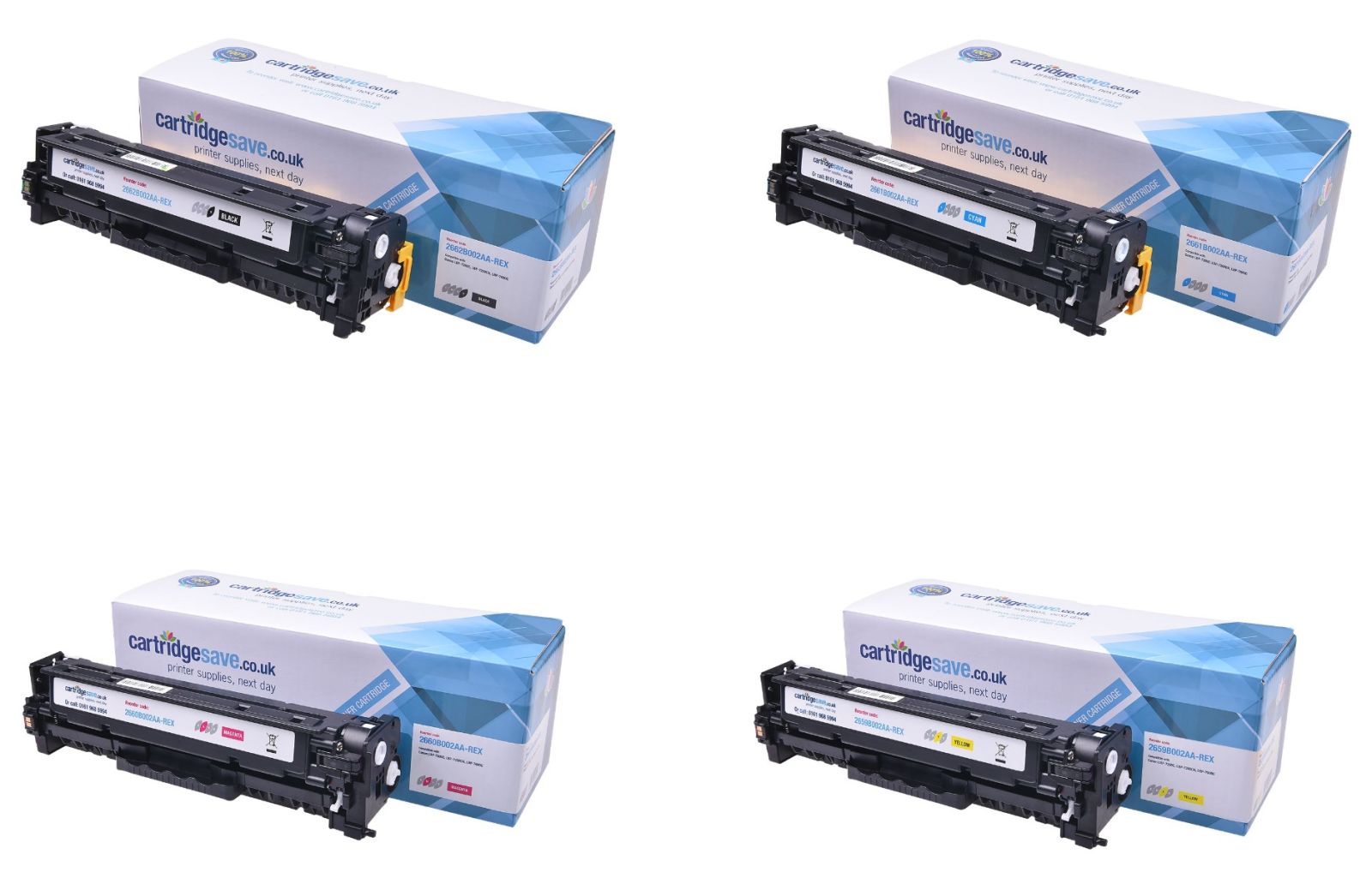 Compatible Canon 718 4 Colour Toner Cartridge Multipack