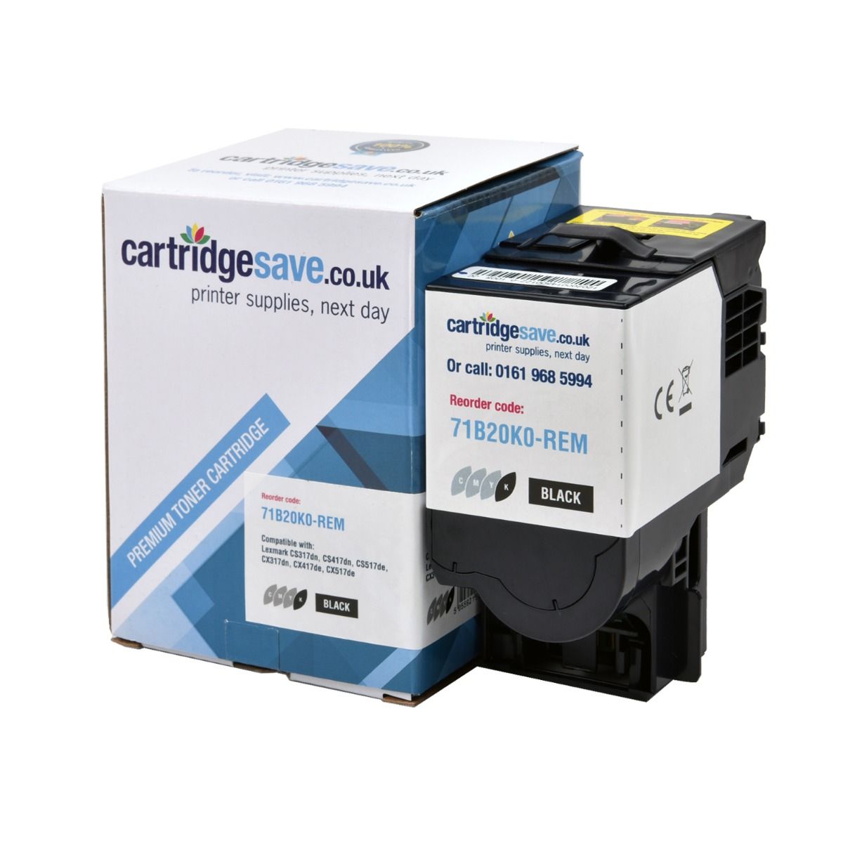 Compatible Lexmark 71B20 Black Toner Cartridge - (71B20K0)