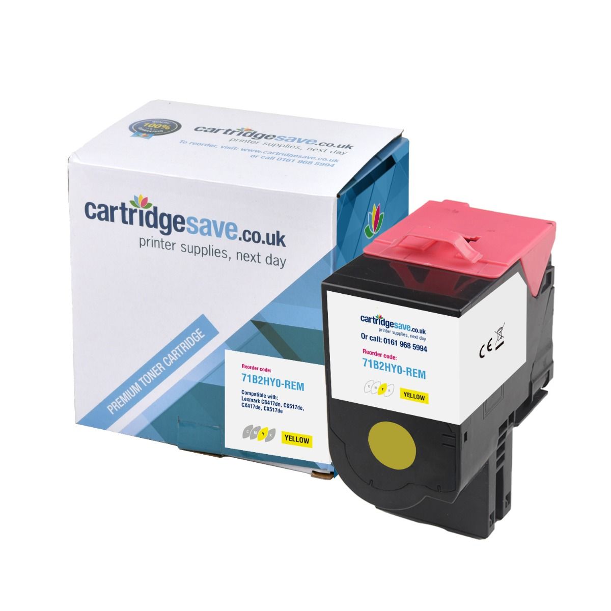 Compatible Lexmark 71B2H Yellow Toner Cartridge - (71B2HY0)