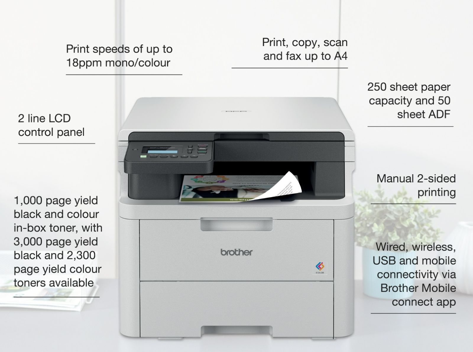 Brother DCP-L3520CDW Colour Laser Printer