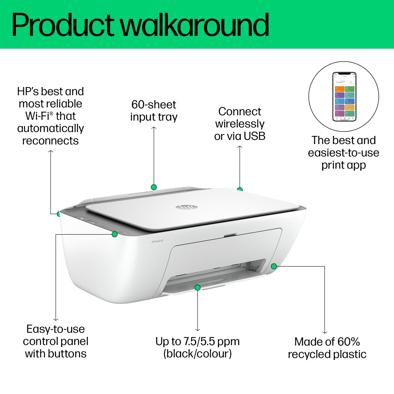 HP DeskJet 2820e Colour Inkjet Printer