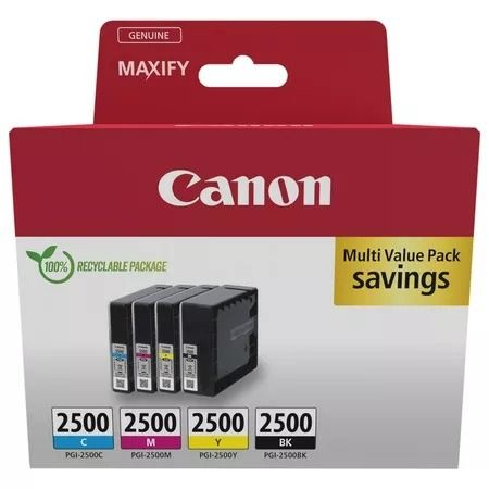 Canon PGI-2500 4 Colour Ink Cartridge Multipack