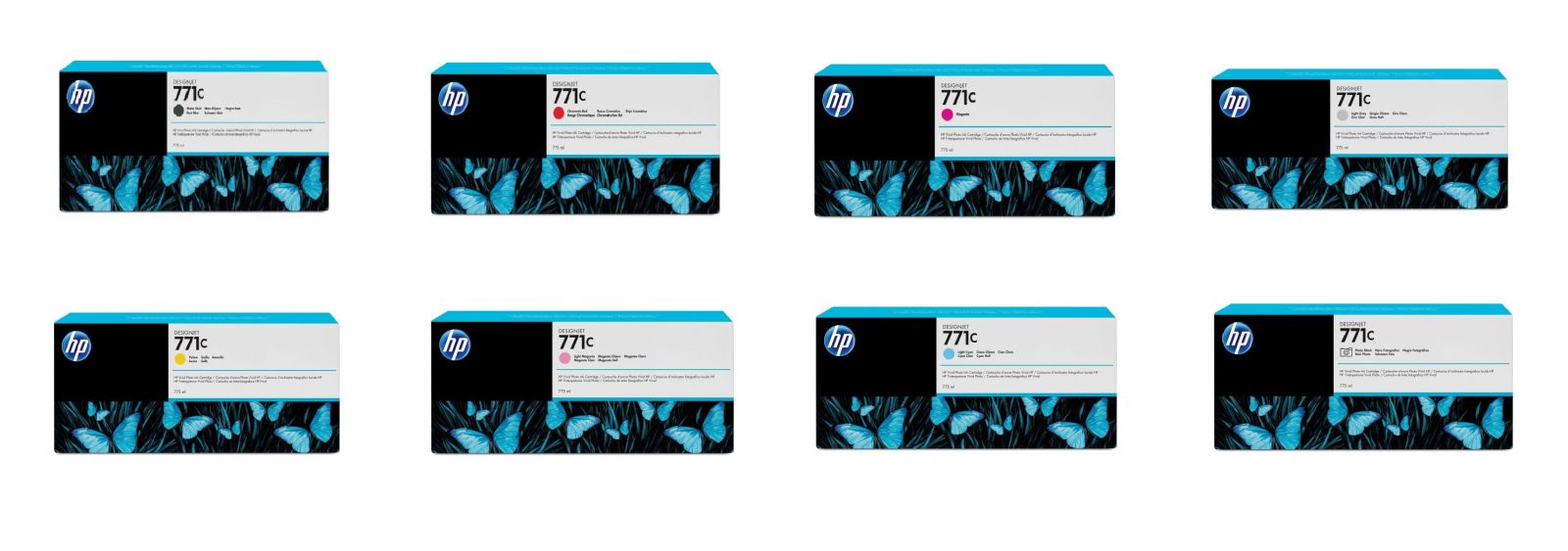 HP 771C 8 Colour Ink Cartridge Multipack