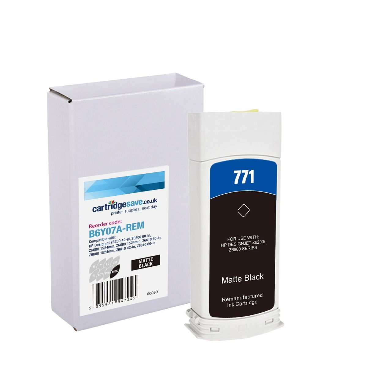 Compatible HP 771C Matte Black Ink Cartridge - (B6Y07A)