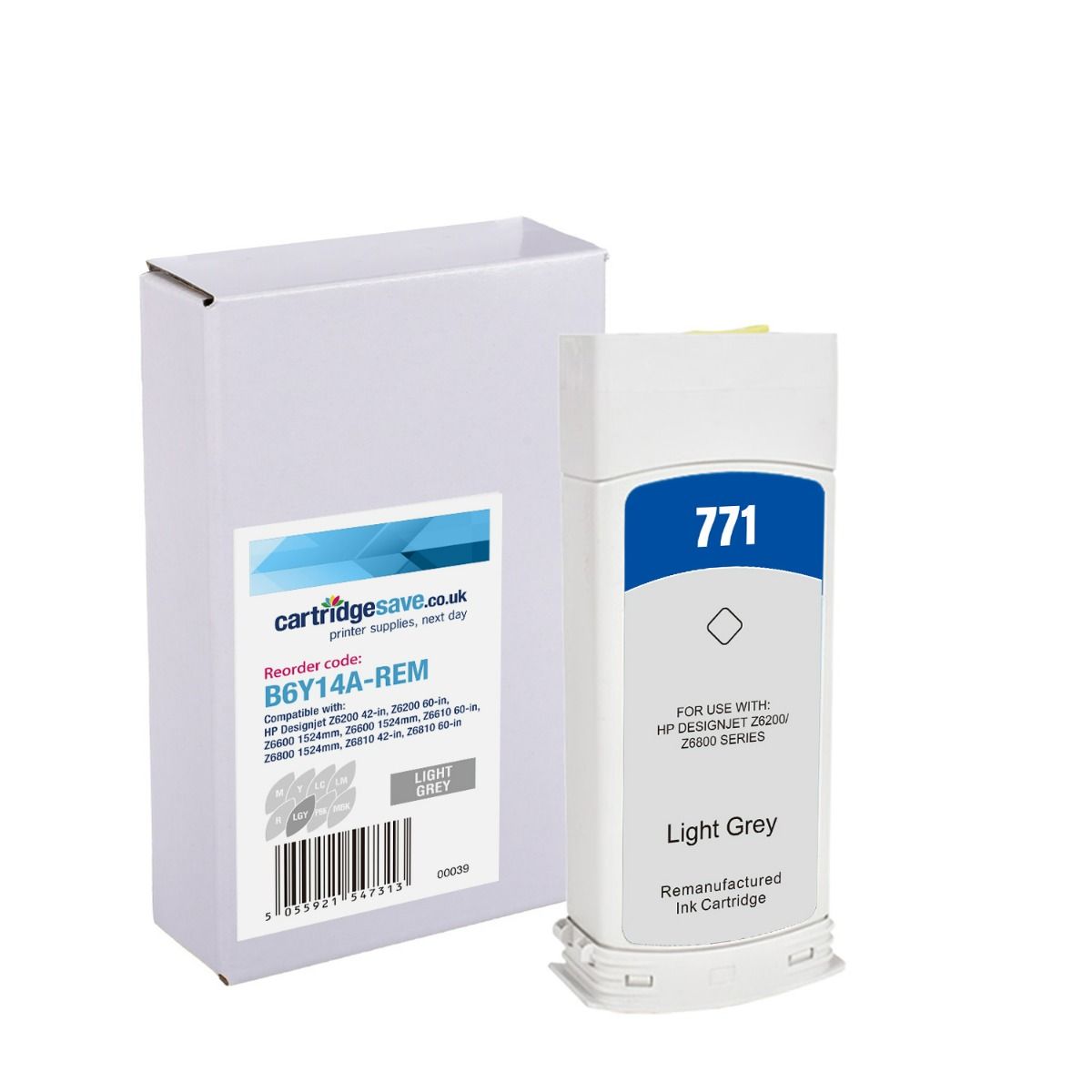 Compatible HP 771C Light Grey Ink Cartridge - (B6Y14A)