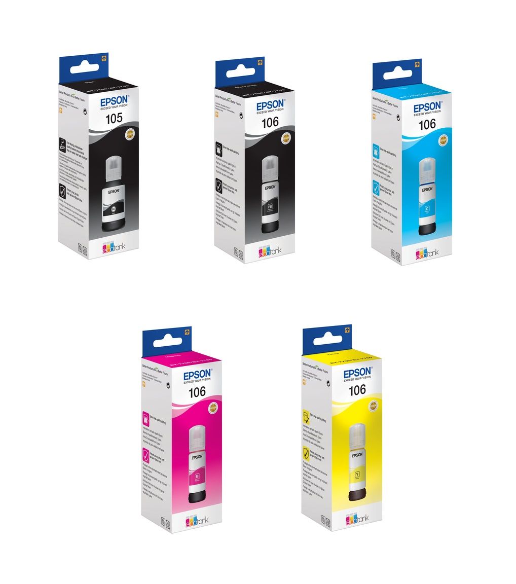 Epson 105/106 5 Colour Ink Bottle Multipack