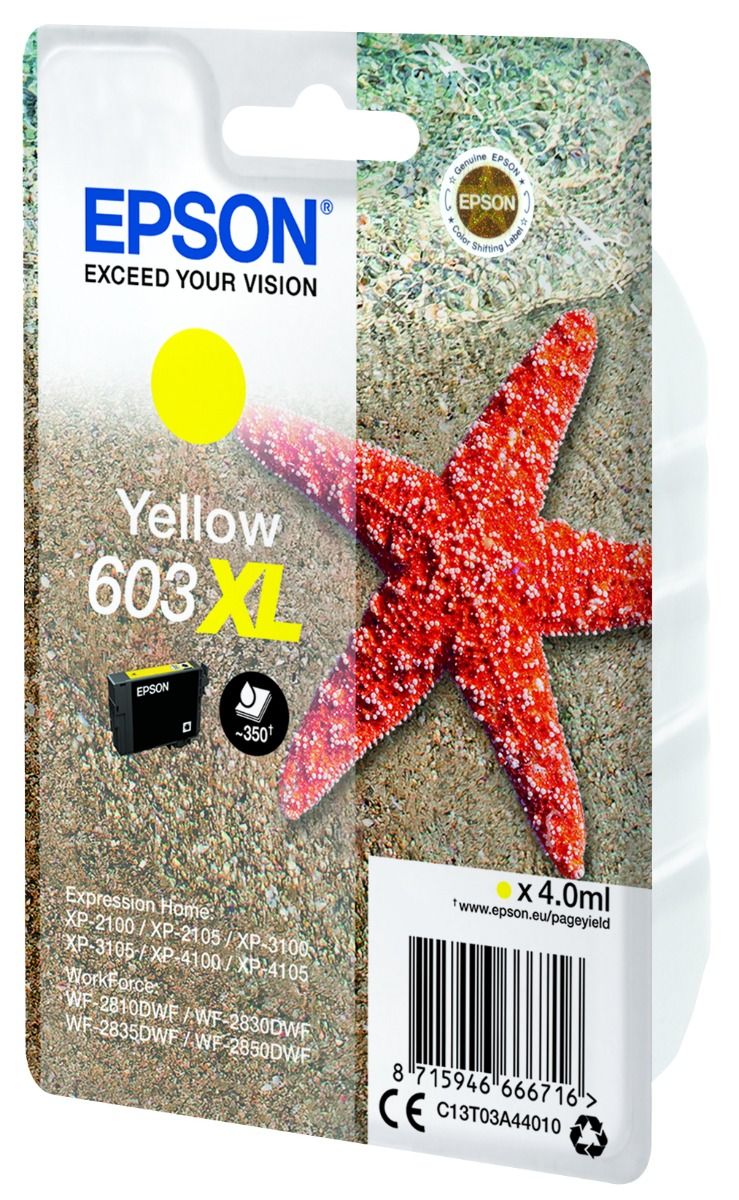 Epson 603XL High Capacity Yellow Ink Cartridge - (C13T03A44010)