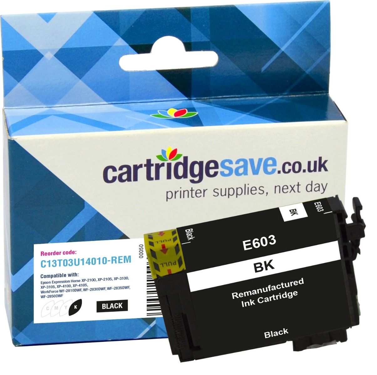 Compatible Epson 603 Black Ink Cartridge - (C13T03U14010)