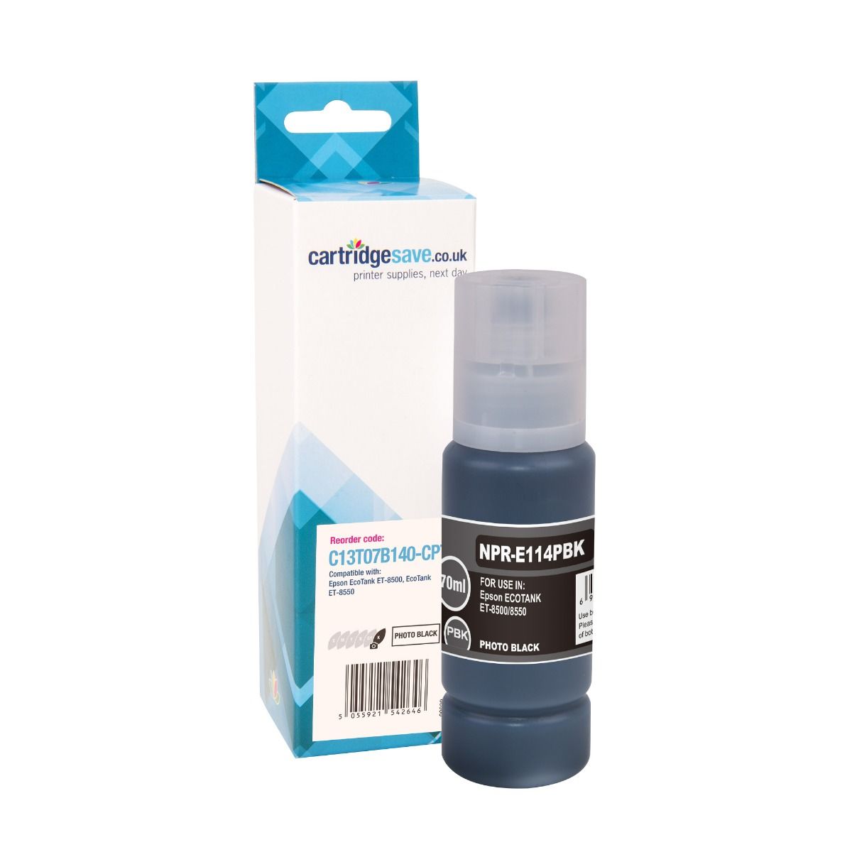 Compatible Epson 114 Photo Black Ink Bottle - (C13T07B140)