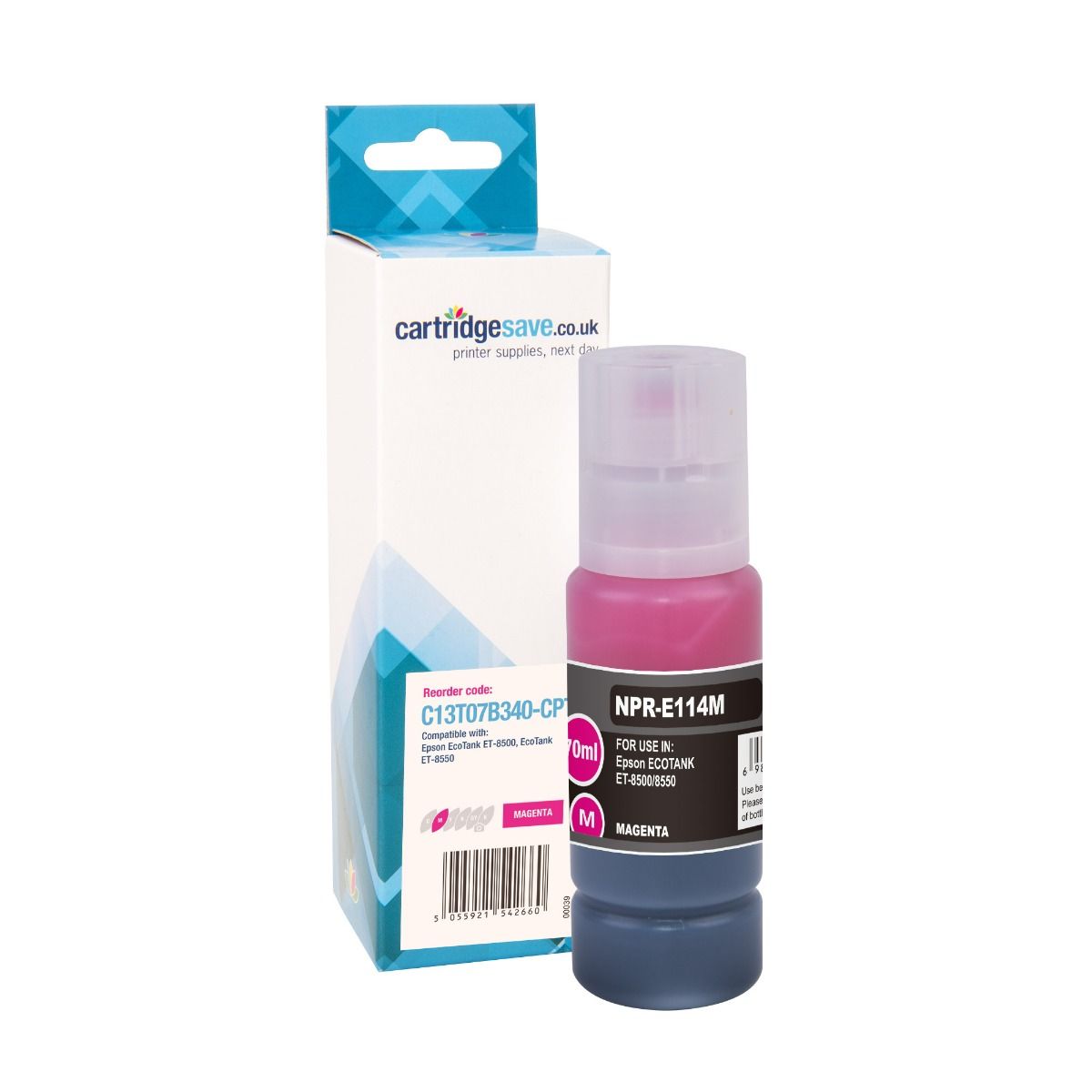 Compatible Epson 114 Magenta Ink Bottle - (C13T07B340)