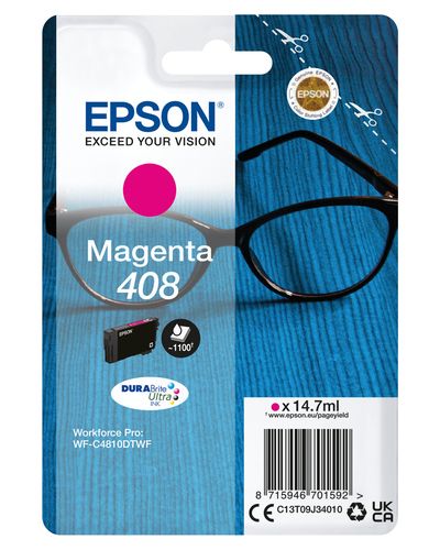 Epson DURABrite Ultra 408 Magenta Ink Cartridge - (C13T09J34010)