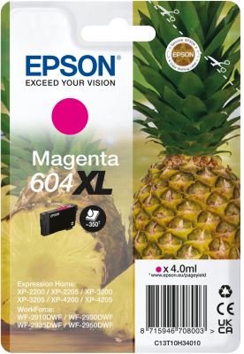 Epson 604XL High Capacity Magenta Ink Cartridge - (C13T10H34010 Pineapple)