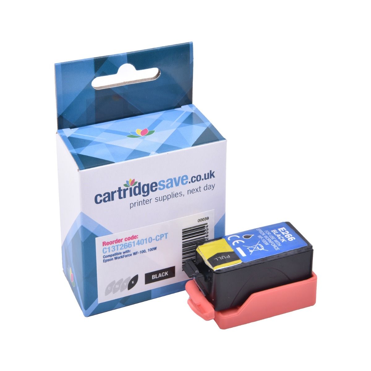 Compatible Epson 266 Black Ink Cartridge - (T2661 Globe)