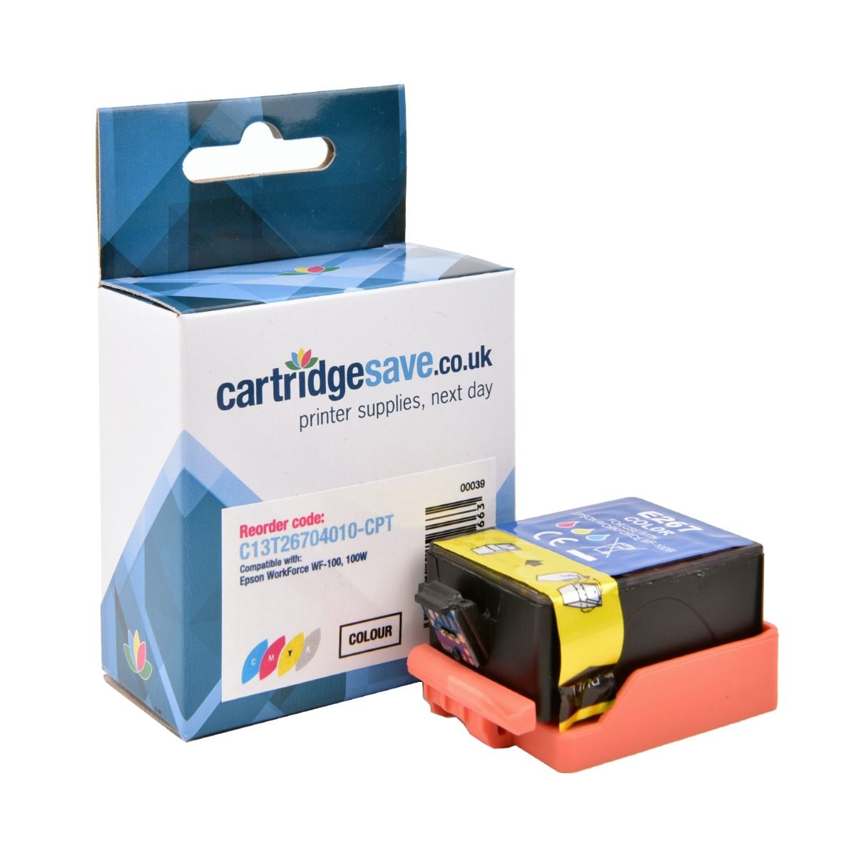 Compatible Epson 267 Tri-Colour Ink Cartridge - (T2670 Globe)