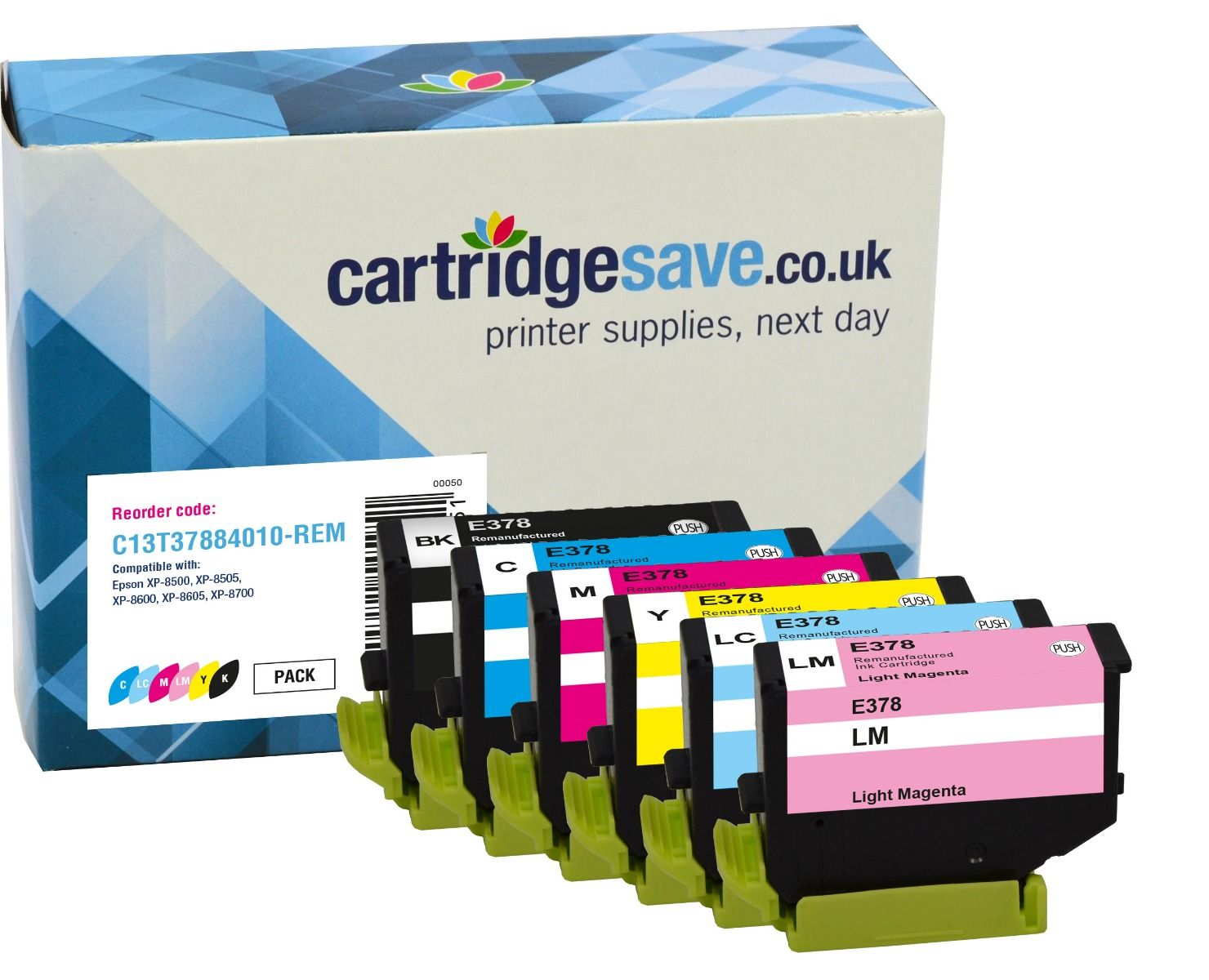 Compatible Epson 378 6 Colour Ink Cartridge Multipack - (T3788 Squirrel)