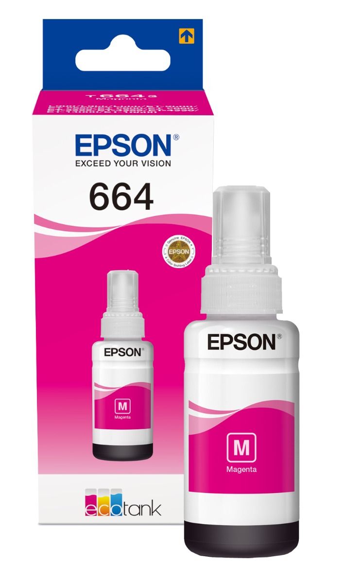 Epson 664 Magenta Ink Bottle - (T6643 Ecotank)