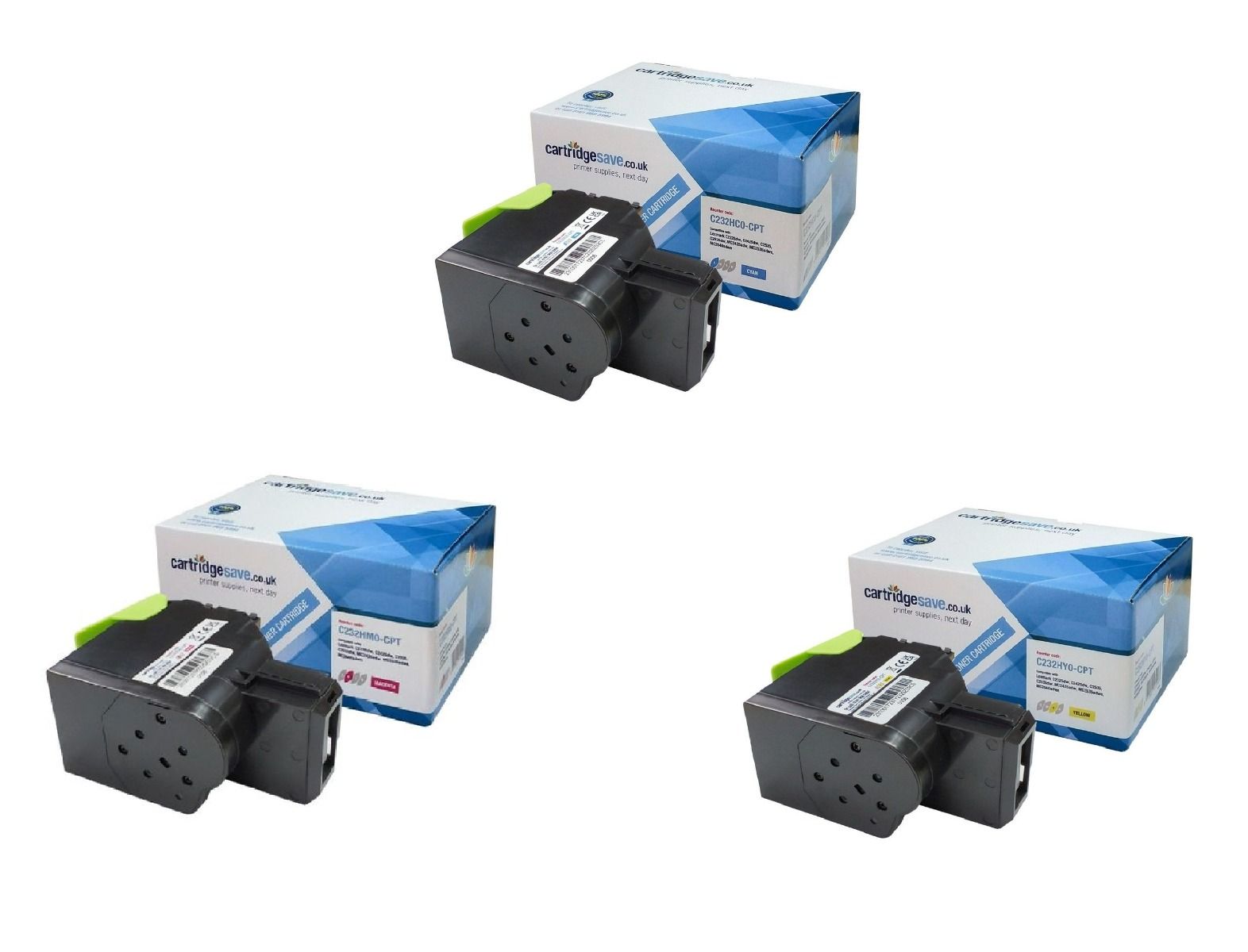 Compatible Lexmark C232H High Capacity 3 Colour Toner Cartridge Multipack