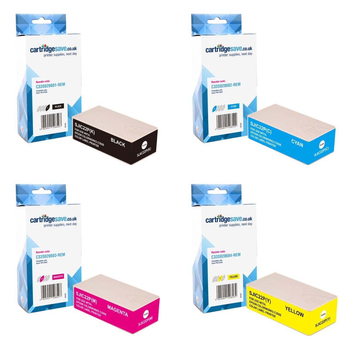 Compatible Epson C33S02060 4 Colour Ink Cartridge Multipack