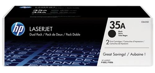 HP 35A Black Toner Cartridge Twin Pack - (CB435AD)