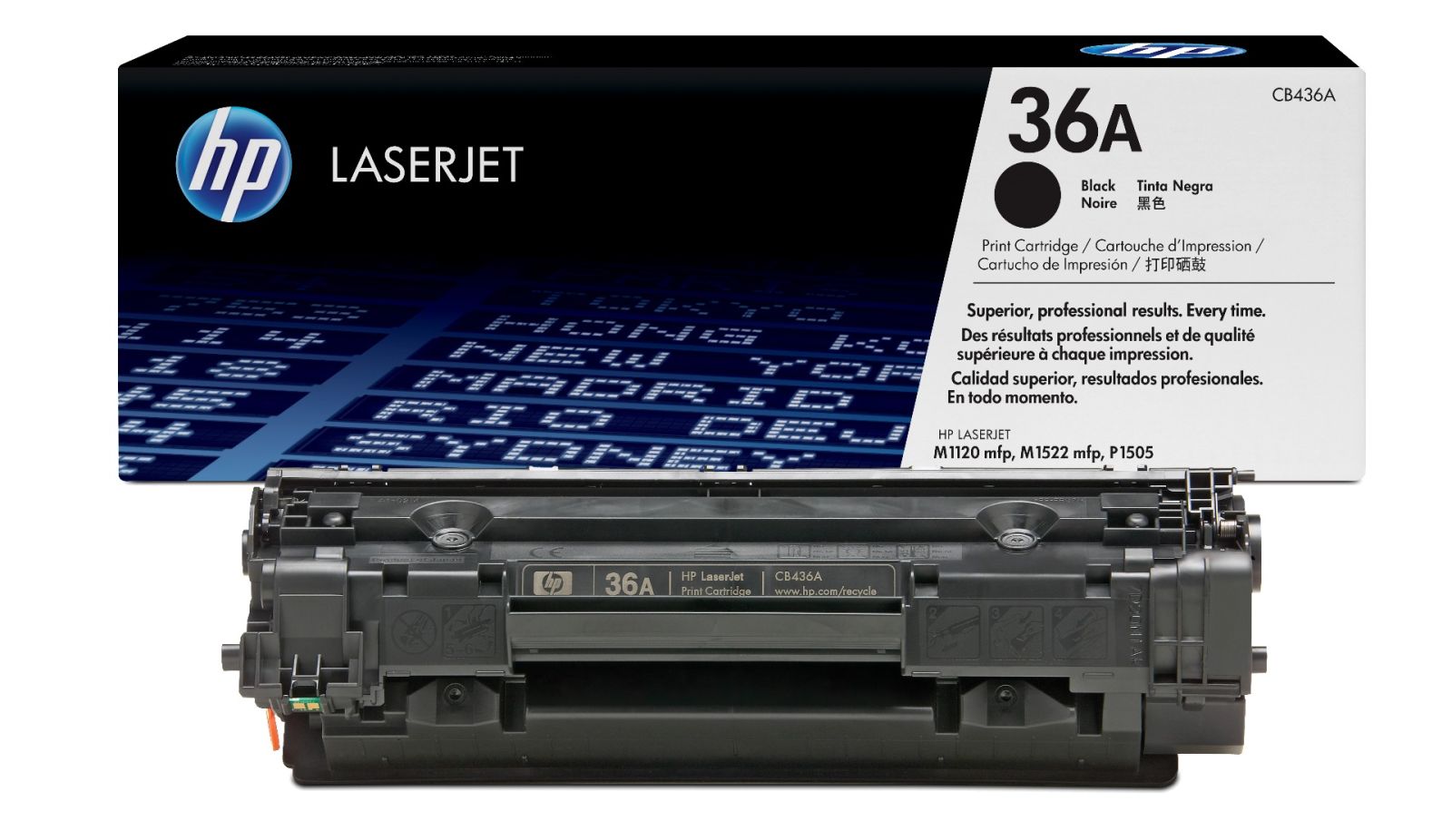 HP 36A Black Toner Cartridge - (CB436A)