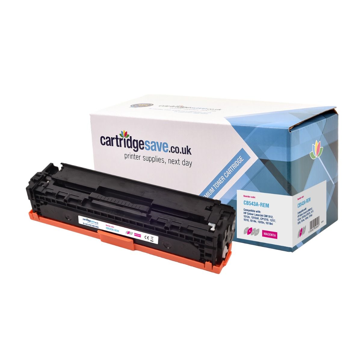 Compatible HP 125A Magenta Toner Cartridge - (CB543A)