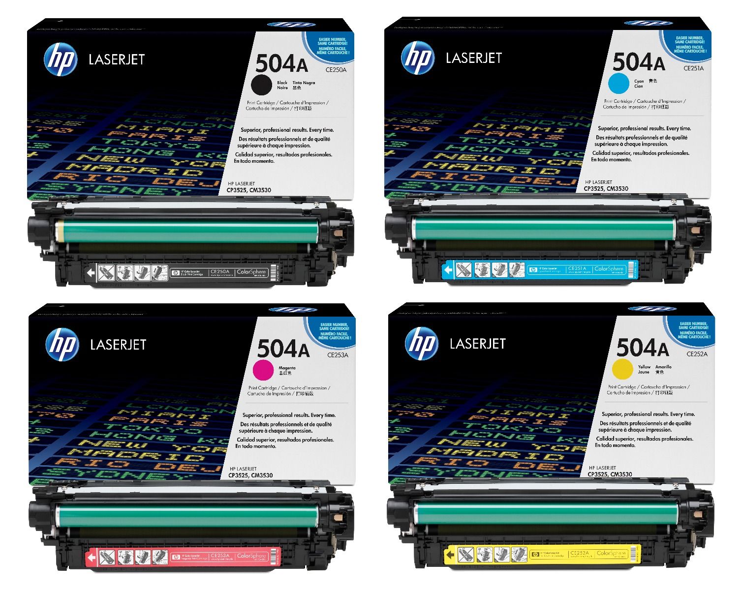 HP 504A 4 Colour Toner Cartridge Multipack