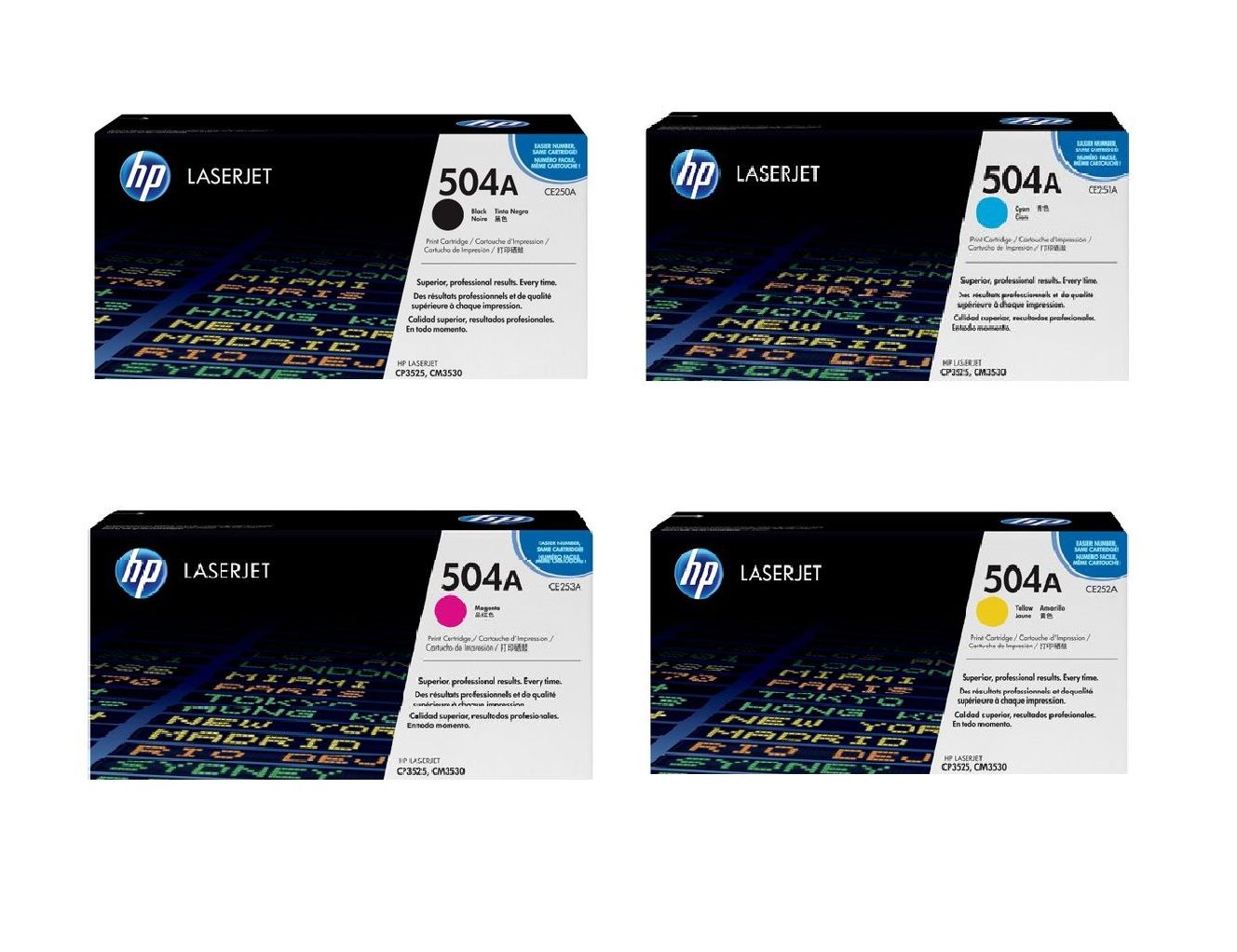 HP 504A 4 Colour Toner Cartridge Multipack