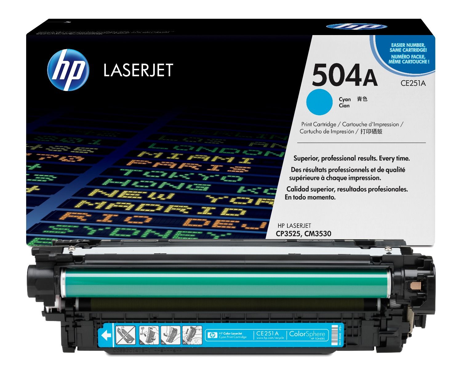 HP 504A Cyan Toner Cartridge - (CE251A)