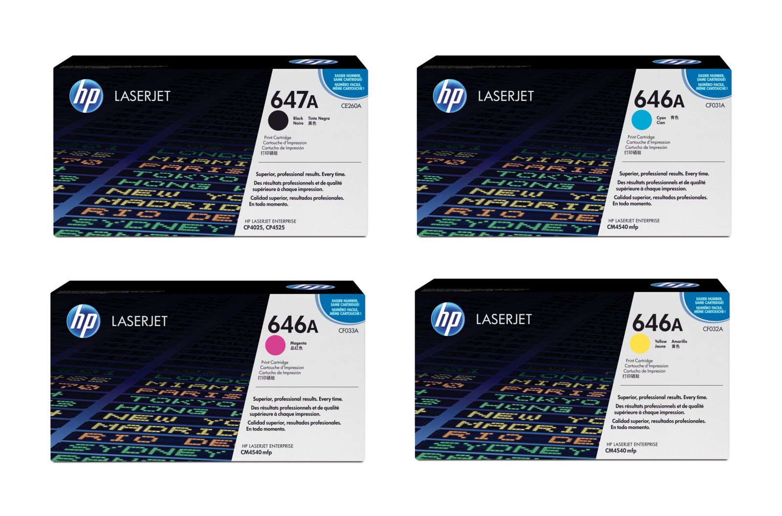 HP 647A / HP 648A 4 Colour Toner Cartridge Multipack