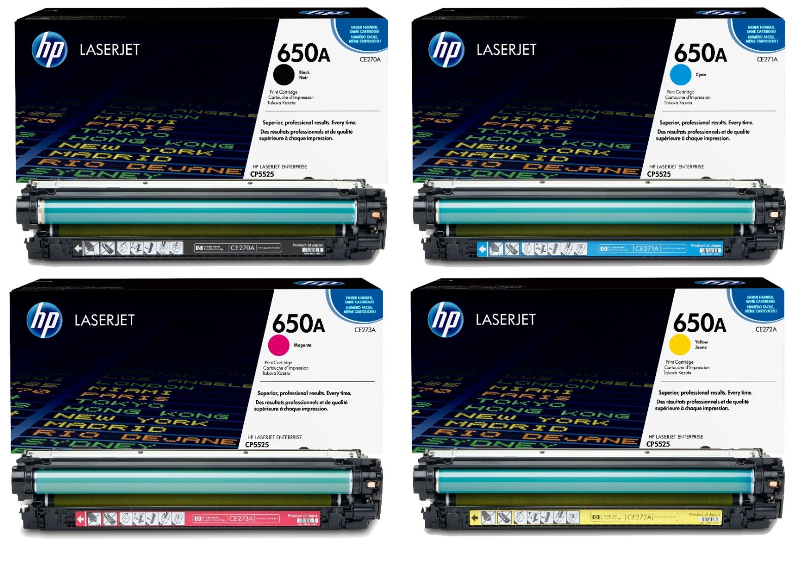 HP 650A 4 Colour Toner Cartridge Multipack