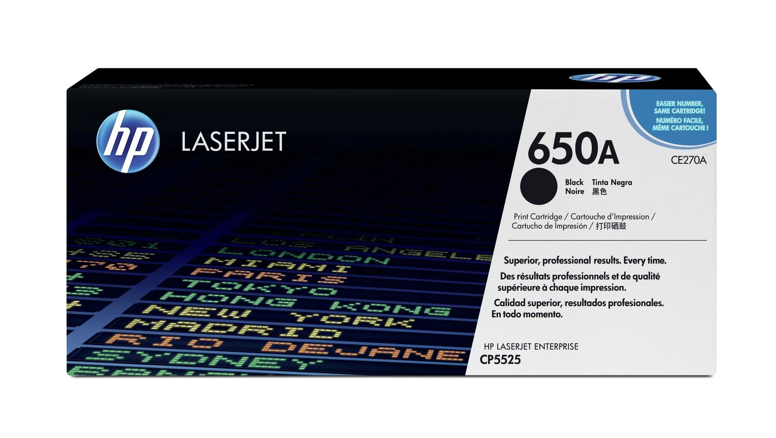 HP 650A Black Toner Cartridge - (CE270A)