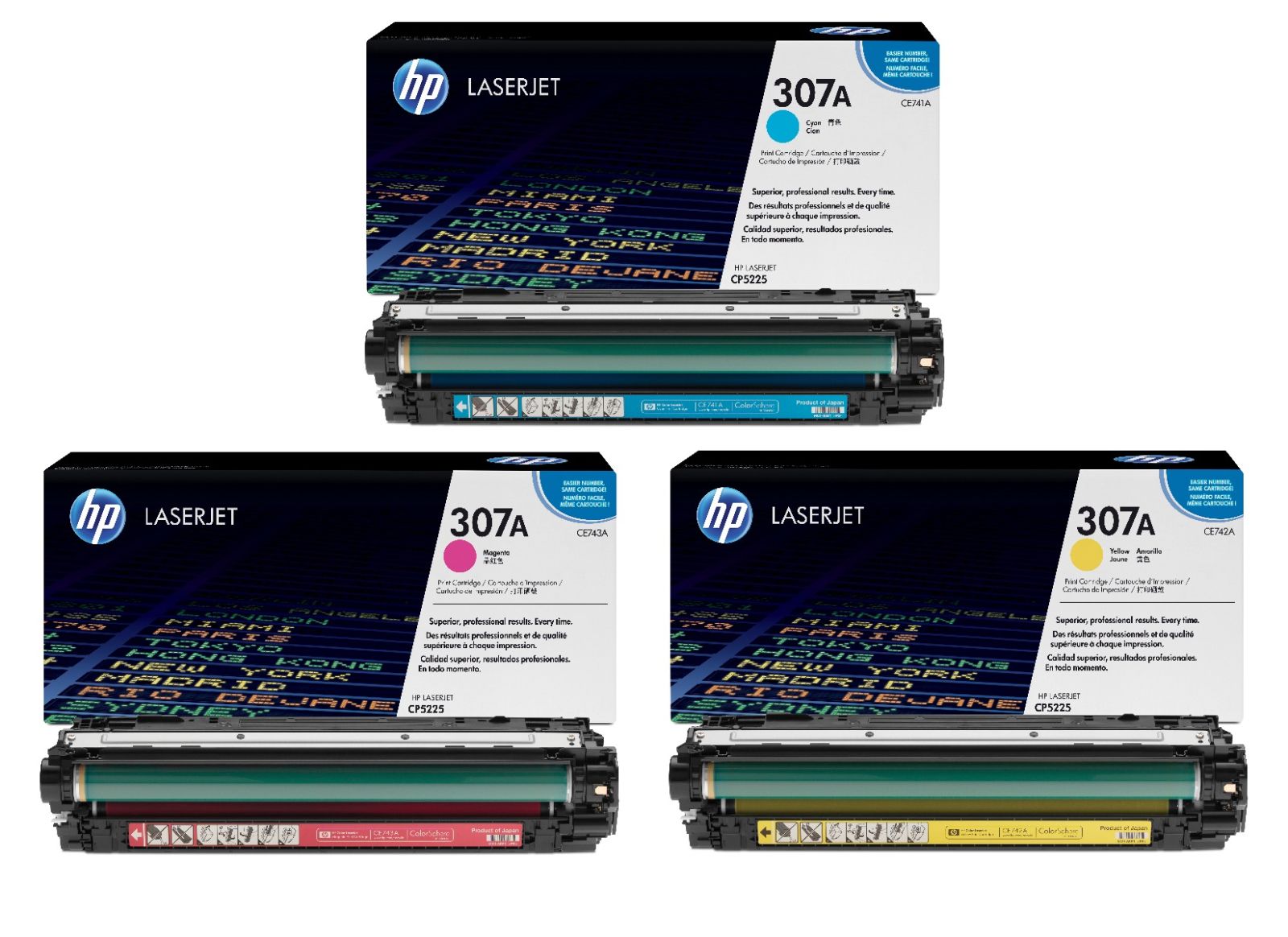 HP 307A 3 Colour Toner Cartridge Multipack