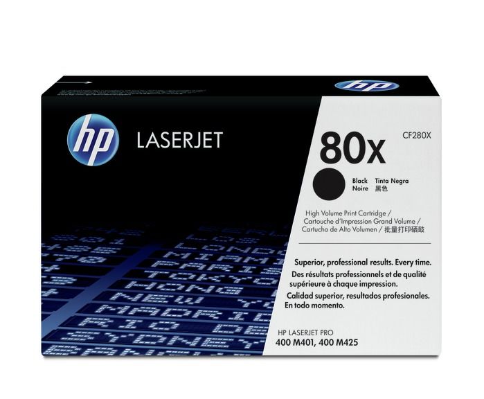 HP 80X High Capacity Black Toner Cartridge - (CF280X)