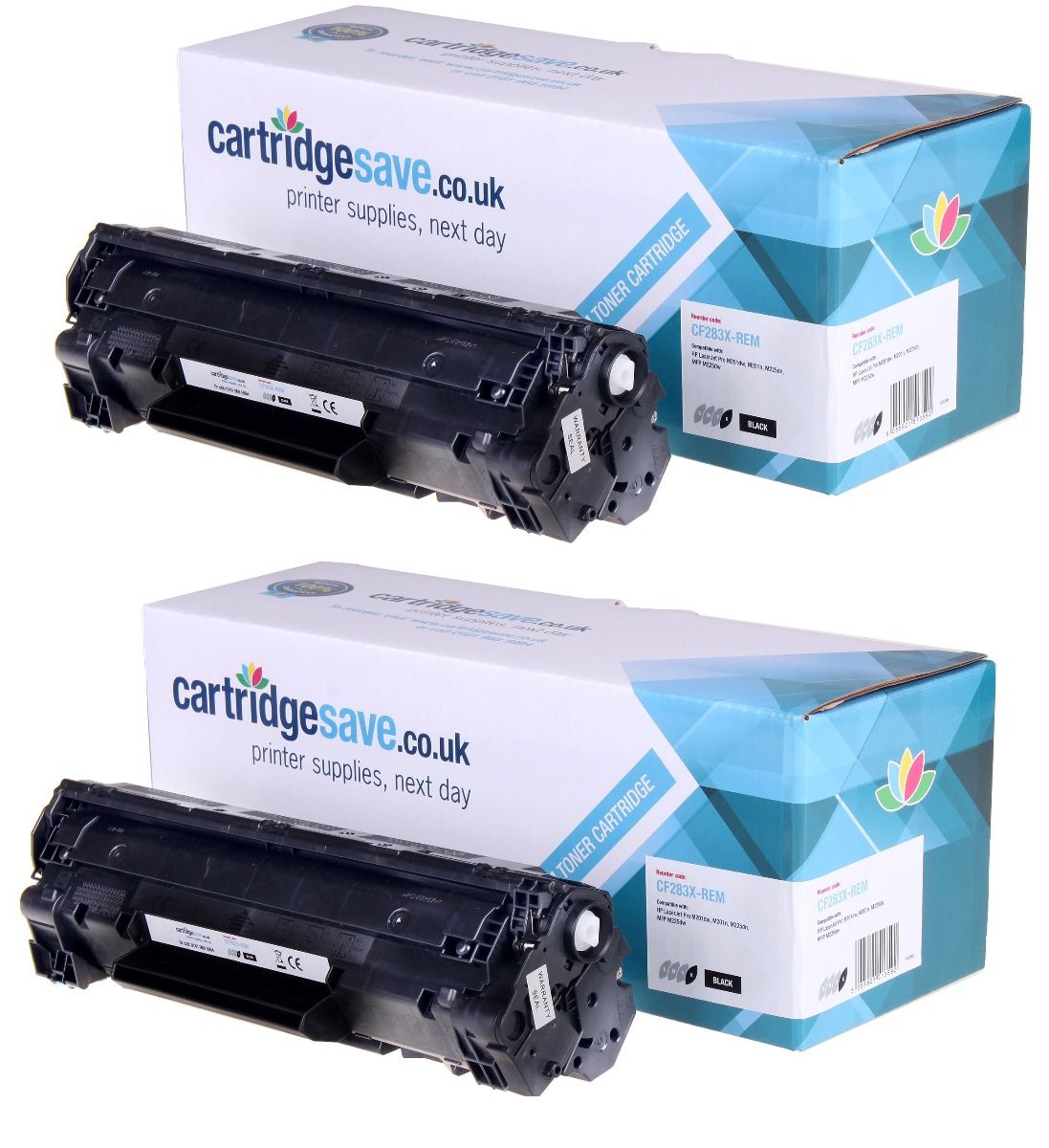 Compatible HP 83X High Capacity Black Toner Cartridge Twin Pack - (CF283XD)