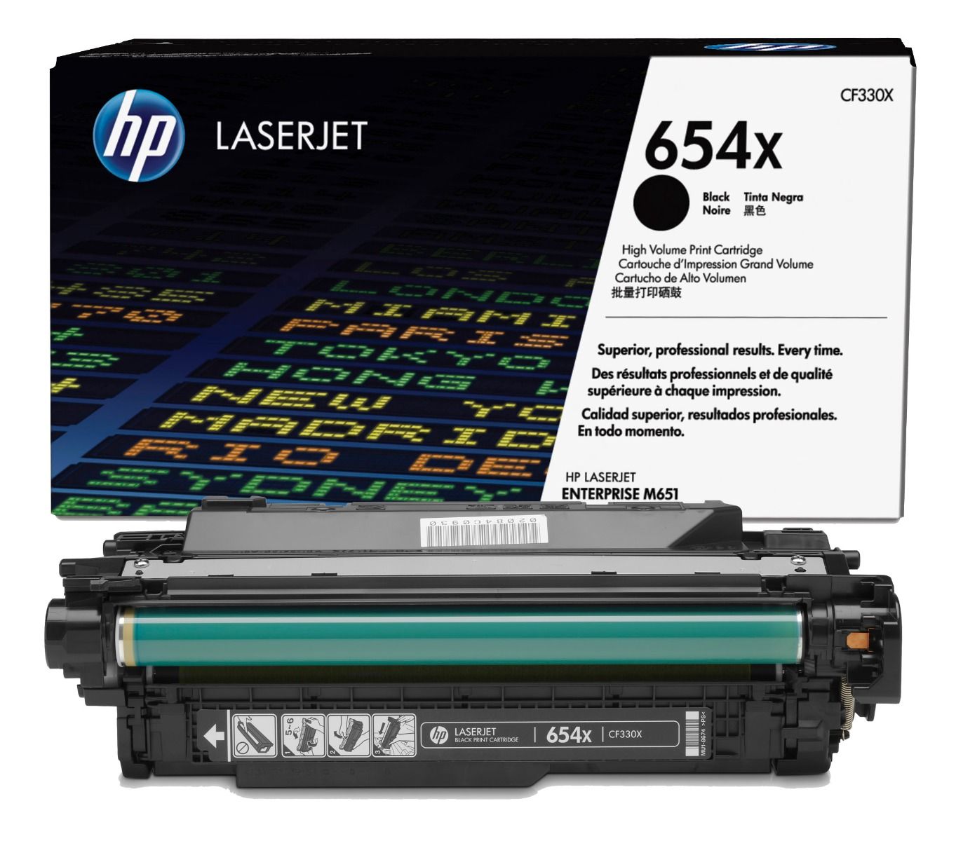 HP 654X High Capacity Black Toner Cartridge - (CF330X)