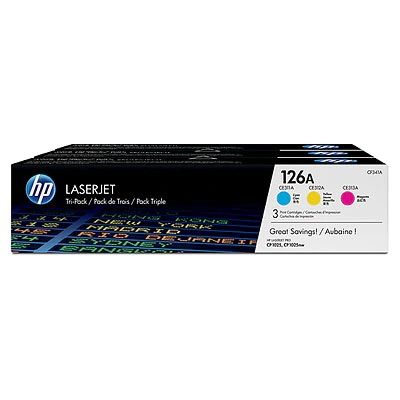 HP 126A 3 Colour Toner Cartridge Multipack - (CF341A)